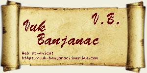 Vuk Banjanac vizit kartica